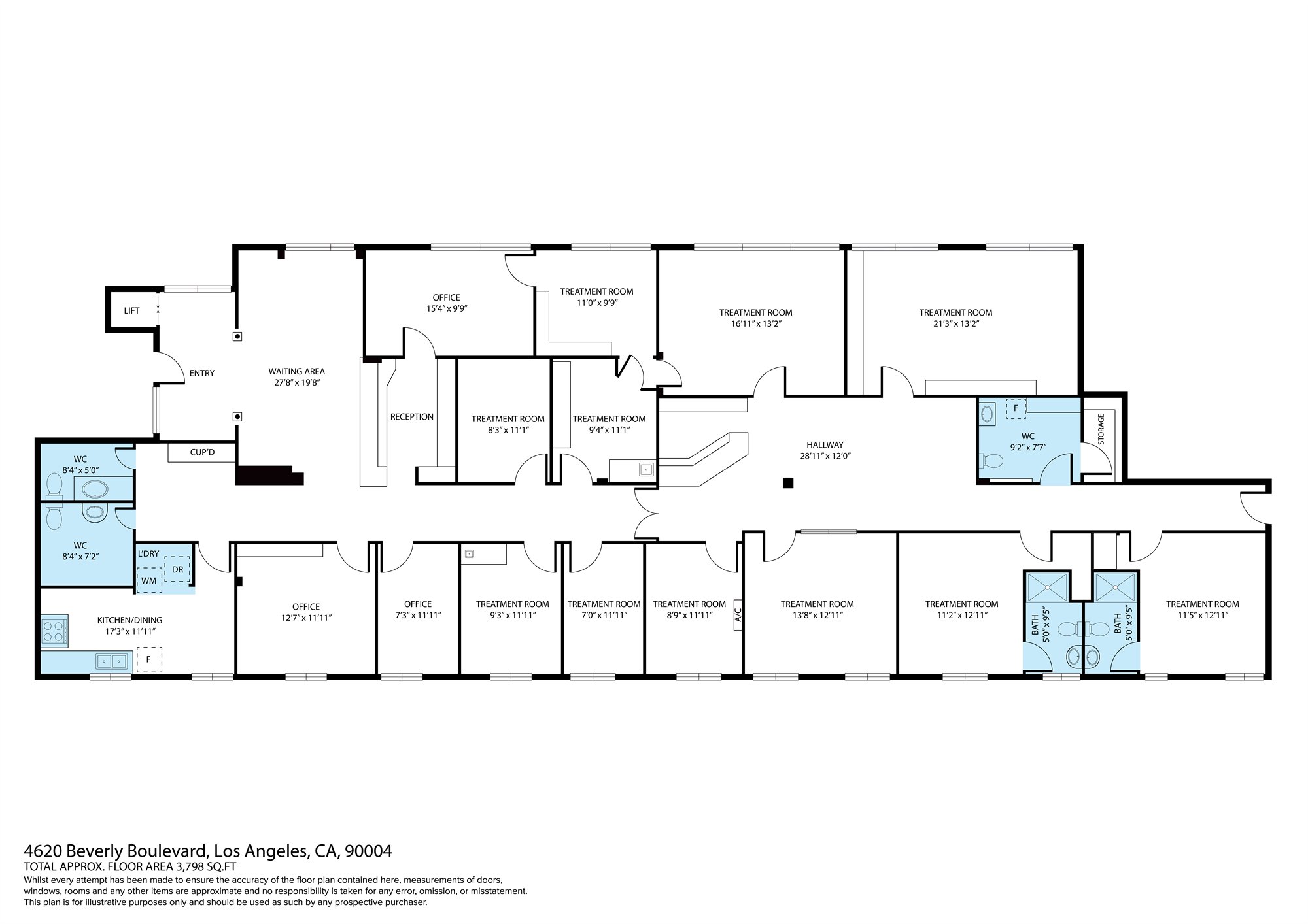 Commercial suite floor plan prepared for broker-ready marketing