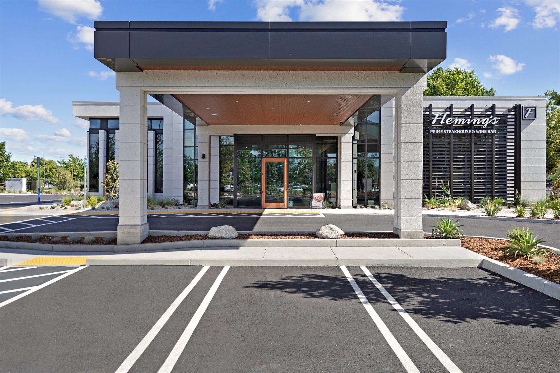 Commercial arrival drive and entry captured for marketing