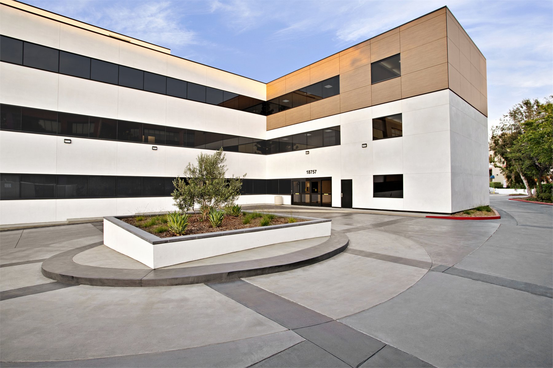 Commercial office exterior photographed for broker-ready marketing