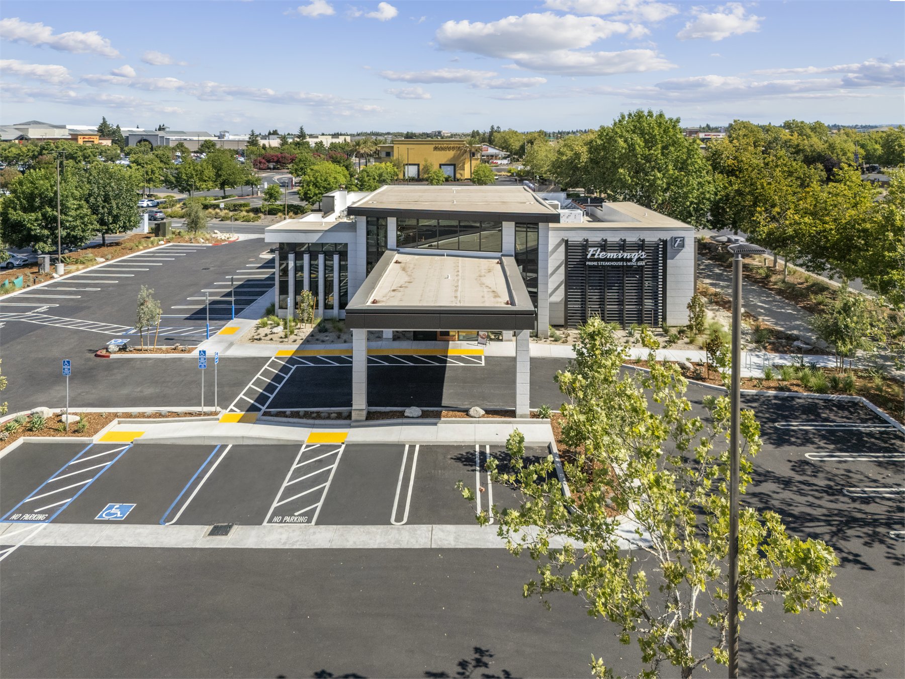 Hospitality aerial destination view showing outdoor setting