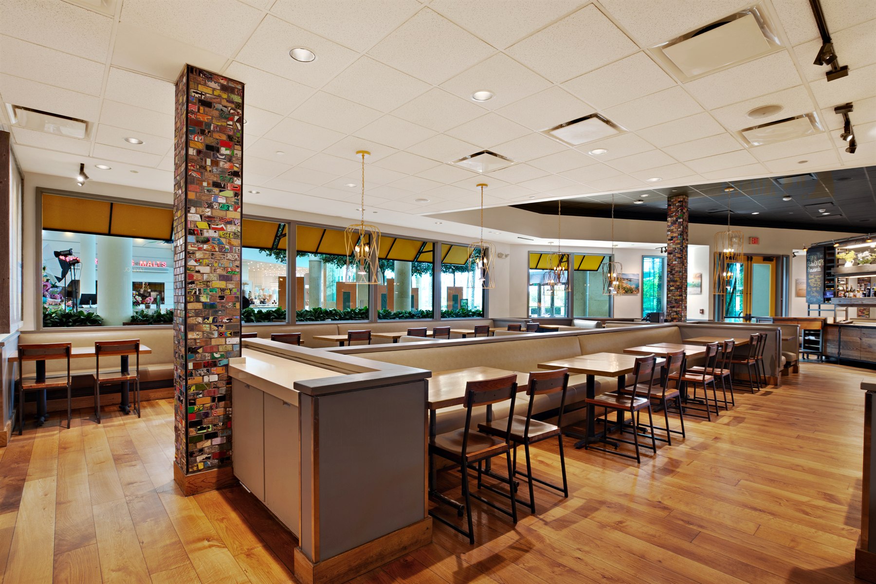Hospitality dining room photographed for guest and event marketing