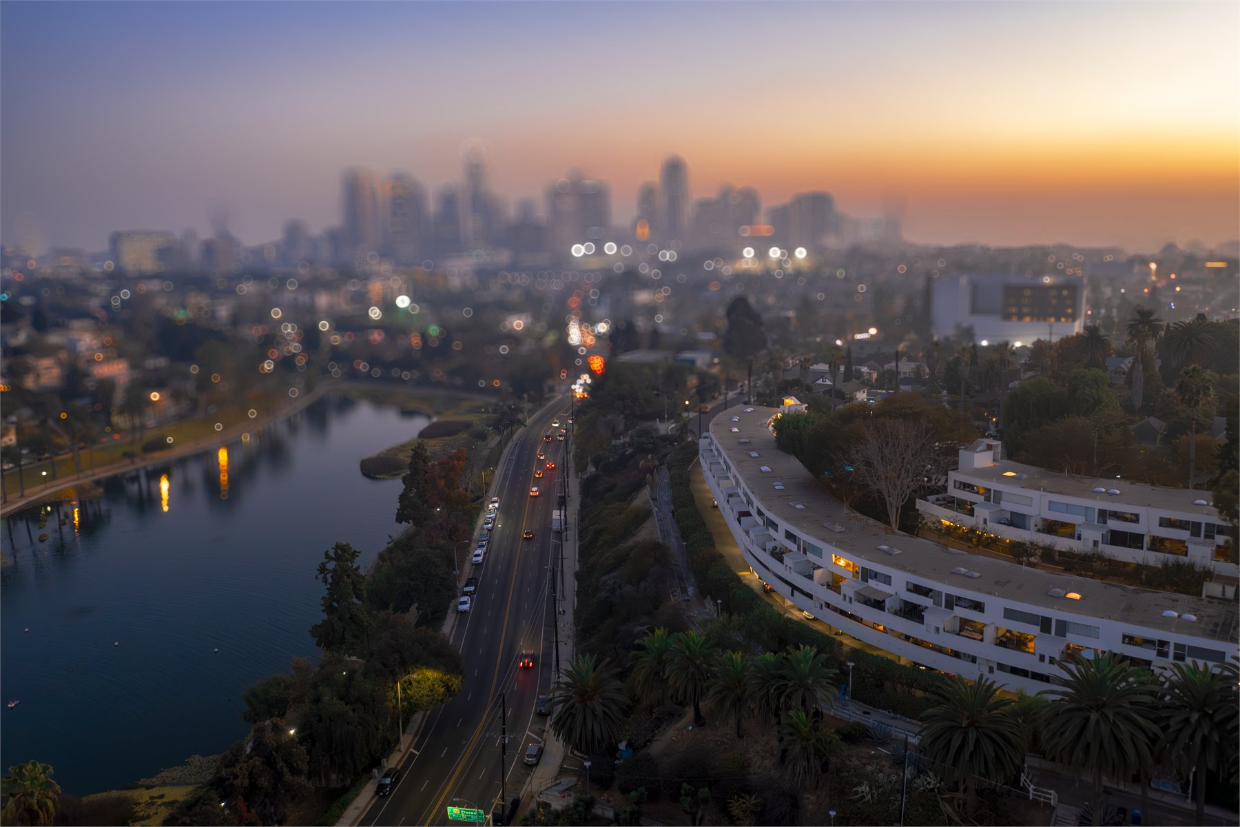 Drone skyline context for a residential property story