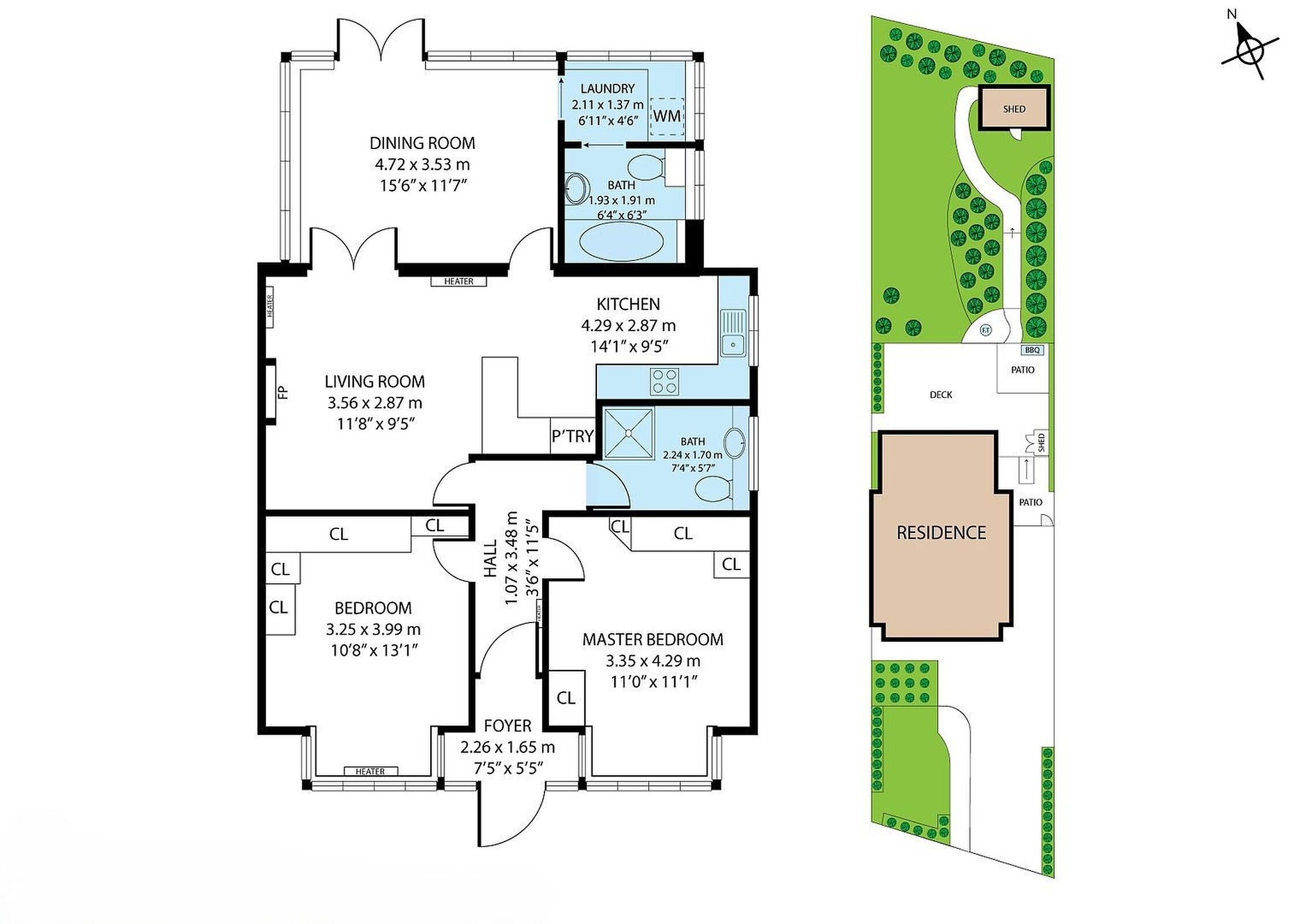 Door3D floor plan showing room flow through a residential listing